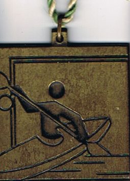 die Medaille Platz 3 Dt. Meisterschaft Nettetal 1974 (vorne)